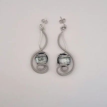 Murano Glass Earrings Riflesso Onirico - White